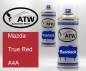 Preview: Mazda, True Red, A4A: 400ml Sprühdose + 400ml Klarlack - Set, von ATW Autoteile West.